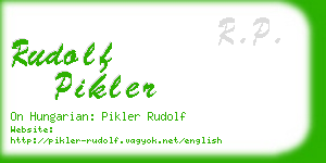 rudolf pikler business card